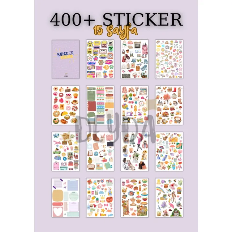 400+ Sticker içeren Dev Sticker Kitabı