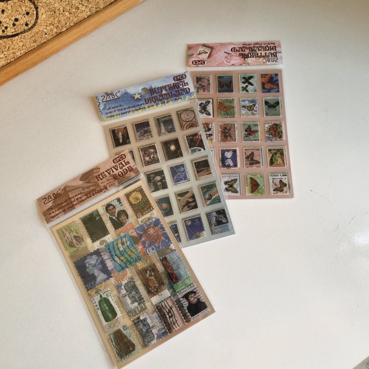 8 Sayfa Tam Şeffaf Pul Sticker