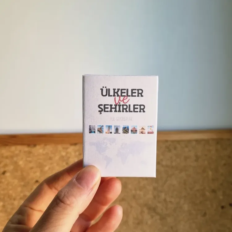 Ülkeler Şehirler Kutulu Pul Sticker