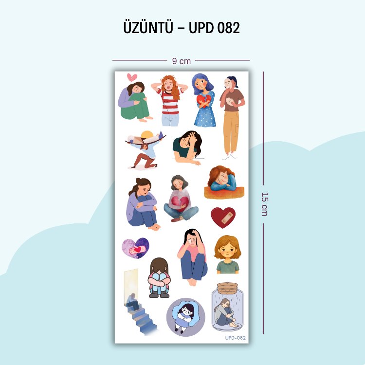 UŞD-082 Üzüntü Parlak Sticker
