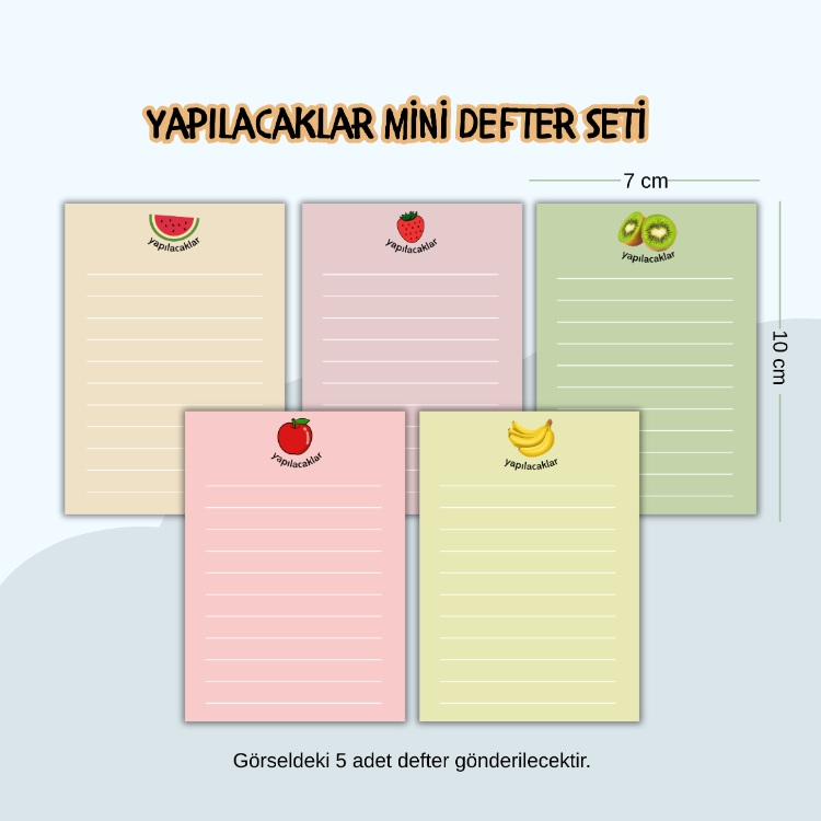 Yapılacaklar Mini Defter Seti
