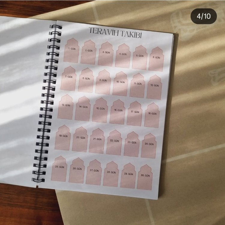 Ramazan Ajandası - 3 Sayfa Sticker Hediyeli