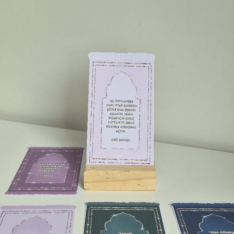 6 Adet Hadis Kartı ve Standı 