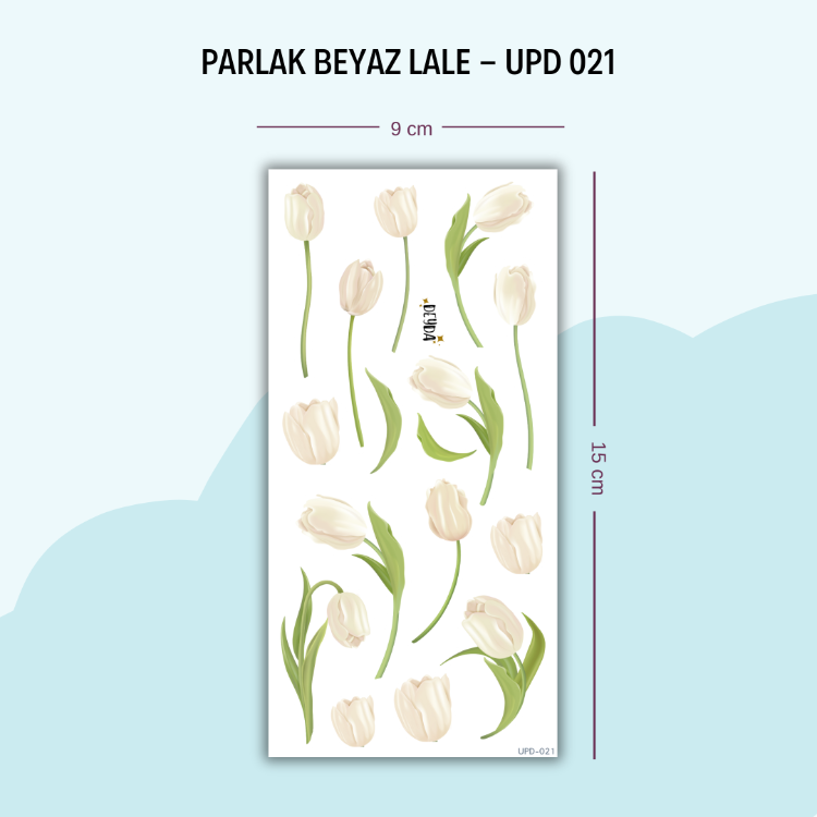 UPD-021 Beyaz Lale Sticker