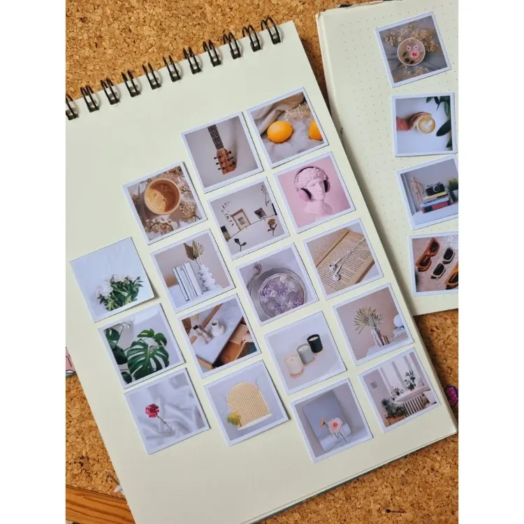 Minimal Polaroid Kutulu Sticker