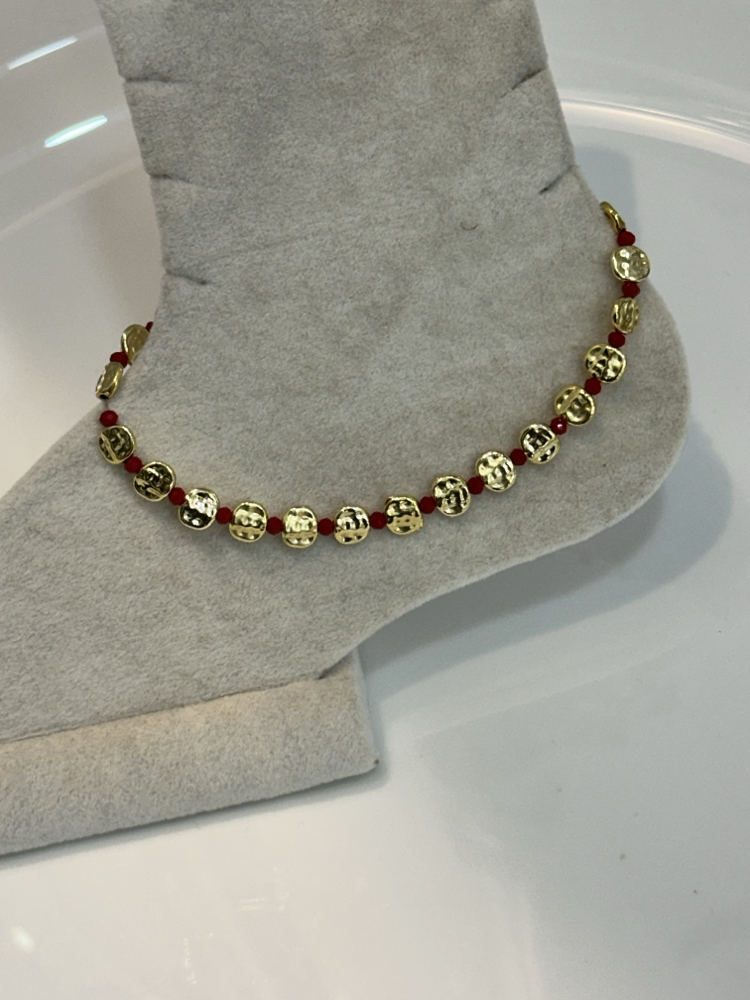 Kırmızı Gold Halhal
