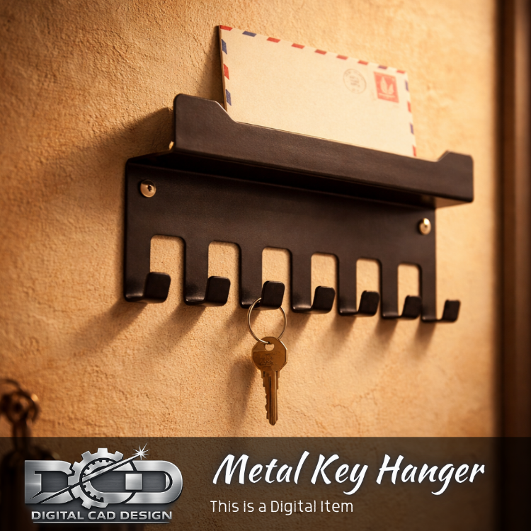 Industrial Style Key Hanger, DXF Laser Cutting File