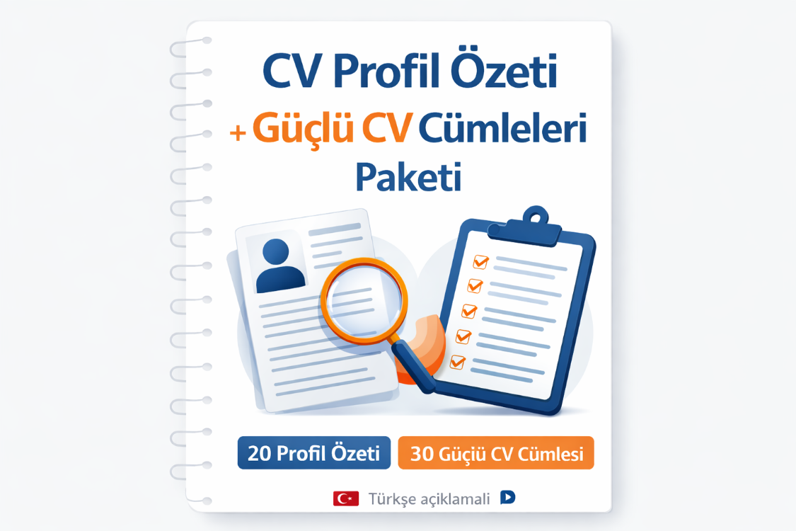 CV Profil Özeti + Güçlü CV Cümleleri Paketi