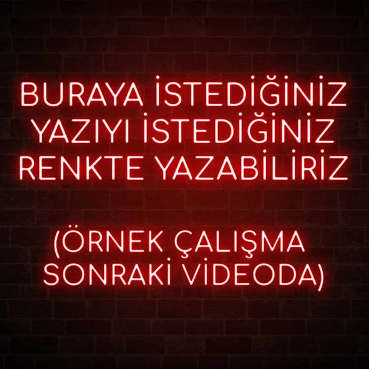 Kişiye Özel Neon Duvar Yazısı