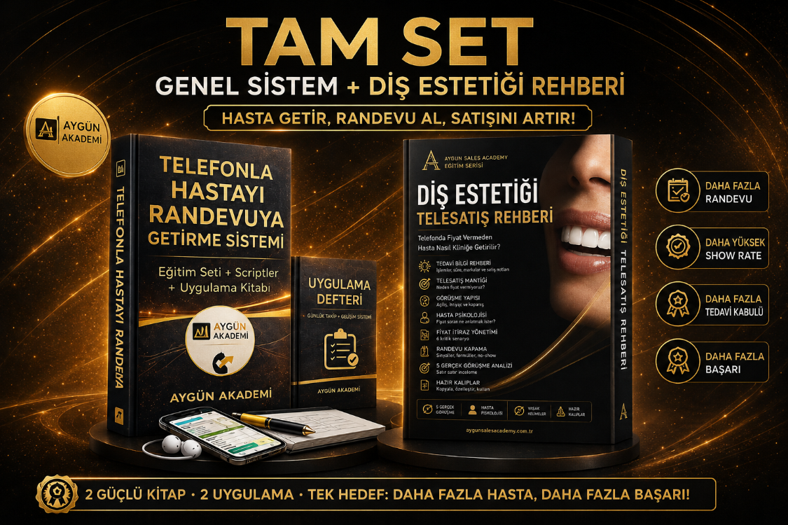 Tam Set — Telefonda Hastayı Randevuya Getirme Sistemi + Diş Estetiği Rehberi