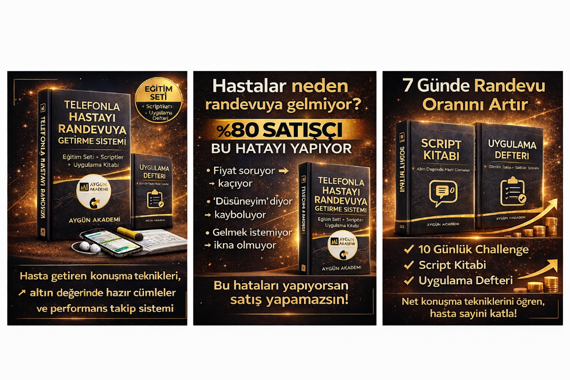 Telefonda Hastayı Randevuya Getirme Sistemi – Tam Eğitim Seti
