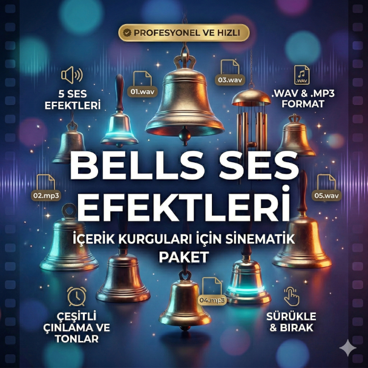 5'li Premium Bells (Çan/Zil) Ses Efektleri Paketi | Özel Seçim