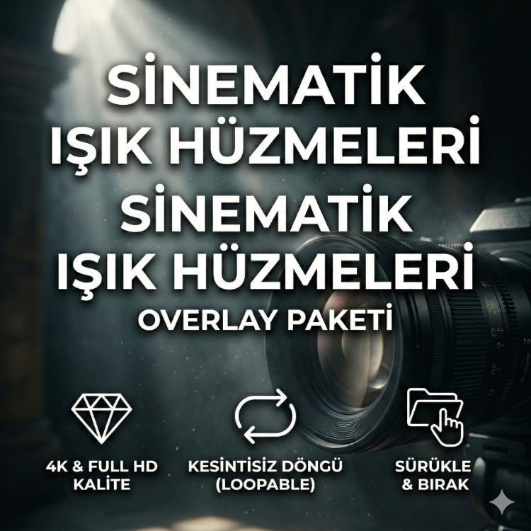 Sinematik Işık Hüzmeleri Overlay Paketi