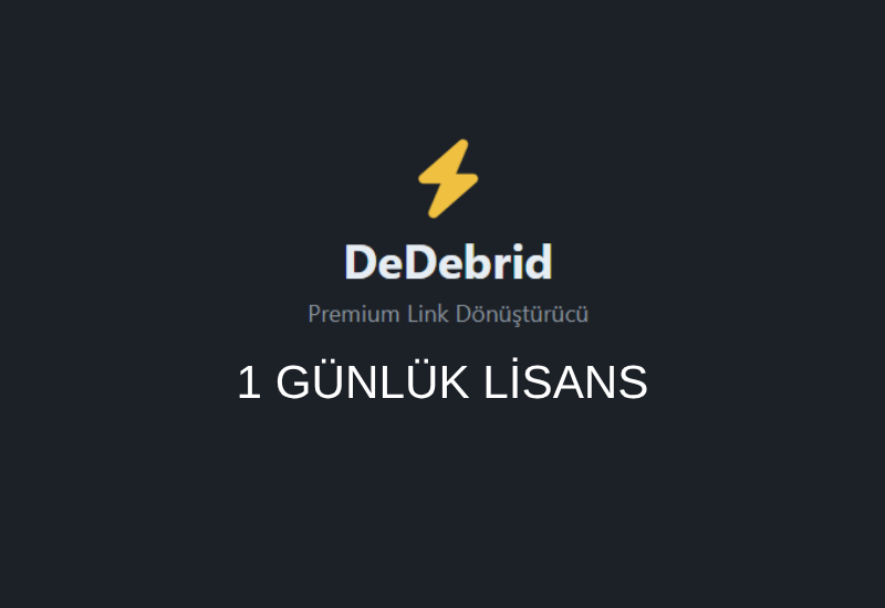 DeDebrid 1 Günlük Lisans