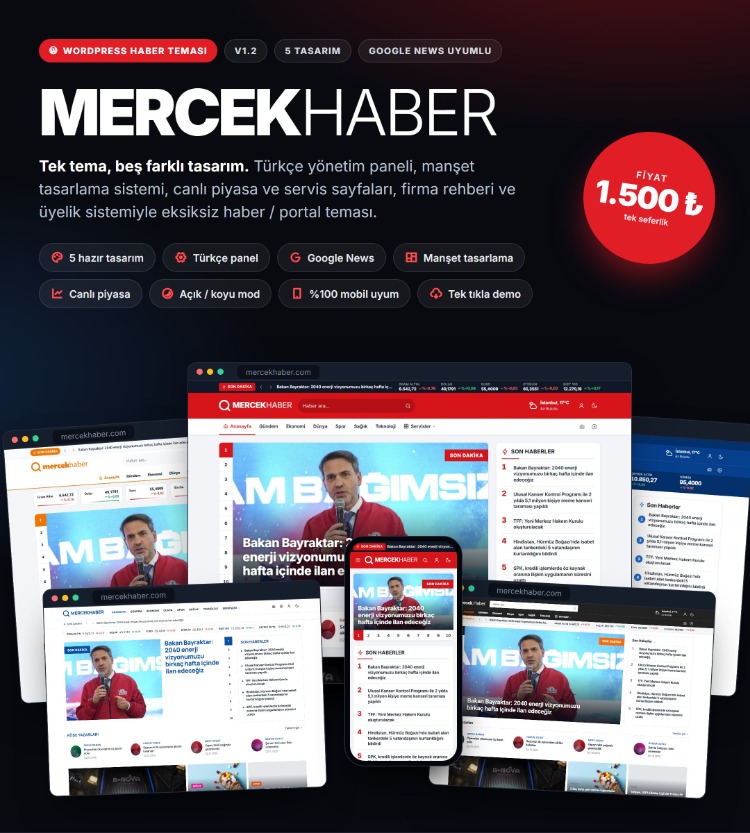 Mercek Haber Wordpress Teması