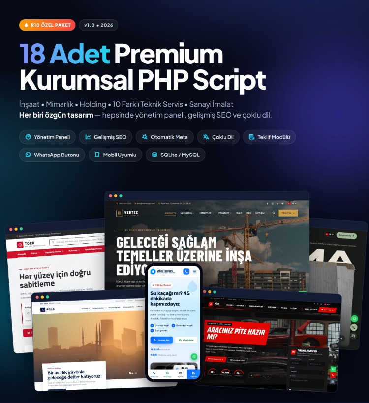 18 Adet Premium Script