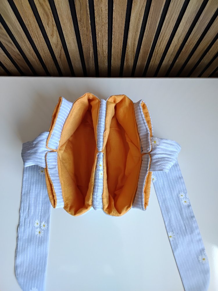 Çiçek Desenli & İnci Detaylı Kumaş Organizer
