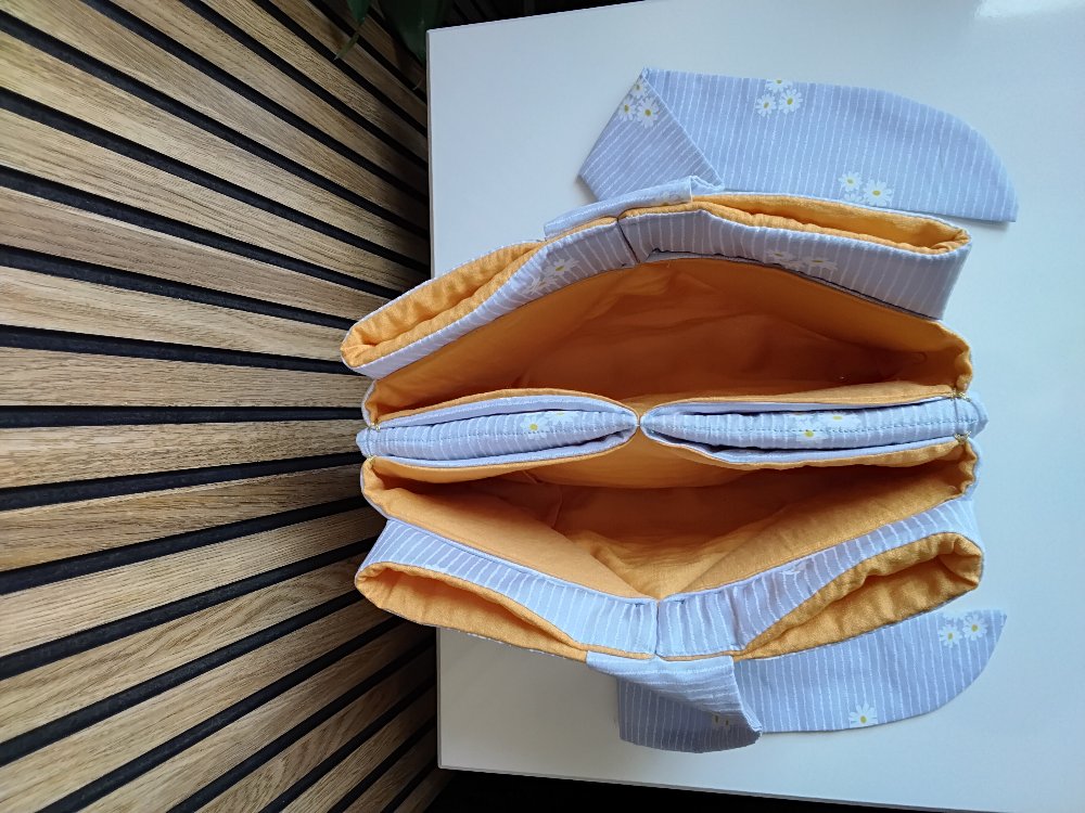 Çiçek Desenli & İnci Detaylı Kumaş Organizer