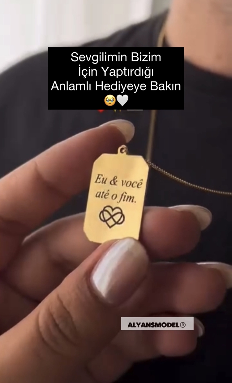 Kişiye özel resimli ve yazılı kolye