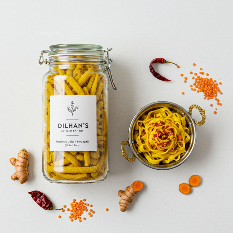 mercimek unlu & zerdeçallı erişte