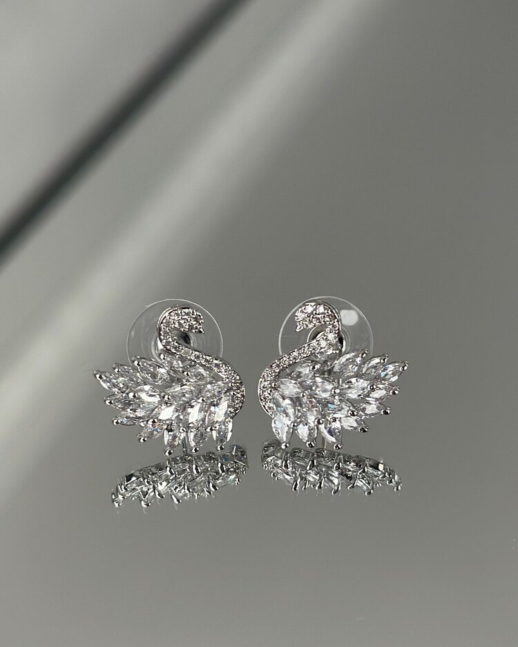 Gümüş swarovski küpe