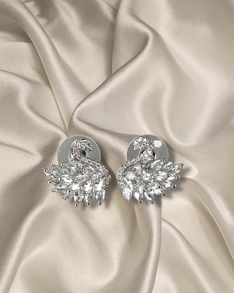 Gümüş swarovski küpe