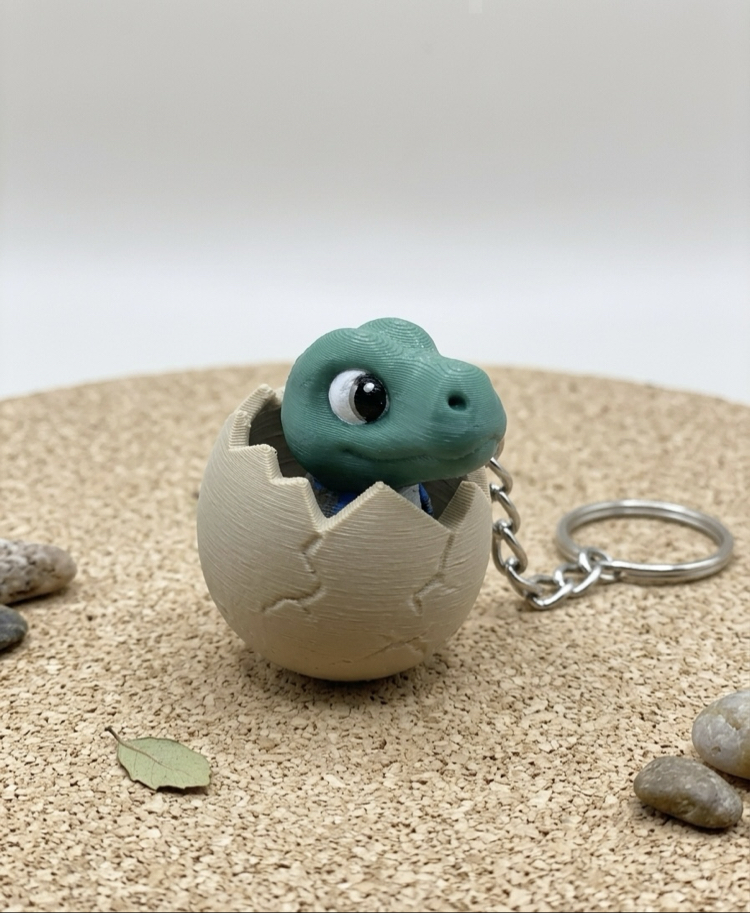 Clicker'lı Dinozor Anahtarlık