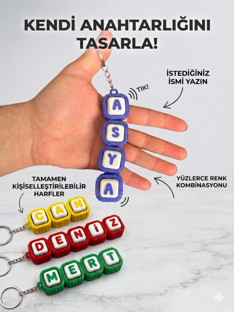 Kişiye Özel Tıklanabilir Anahtarlık