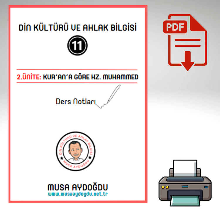 DKAB-11.Sınıf 2.Ünite: Kur'an'a Göre Hz. Muhammed-Ders Notları