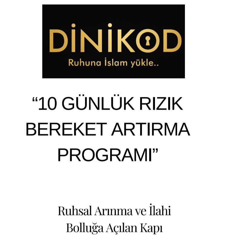 “10 GÜNLÜK RIZIKBEREKET ARTIRMAPROGRAMI”
