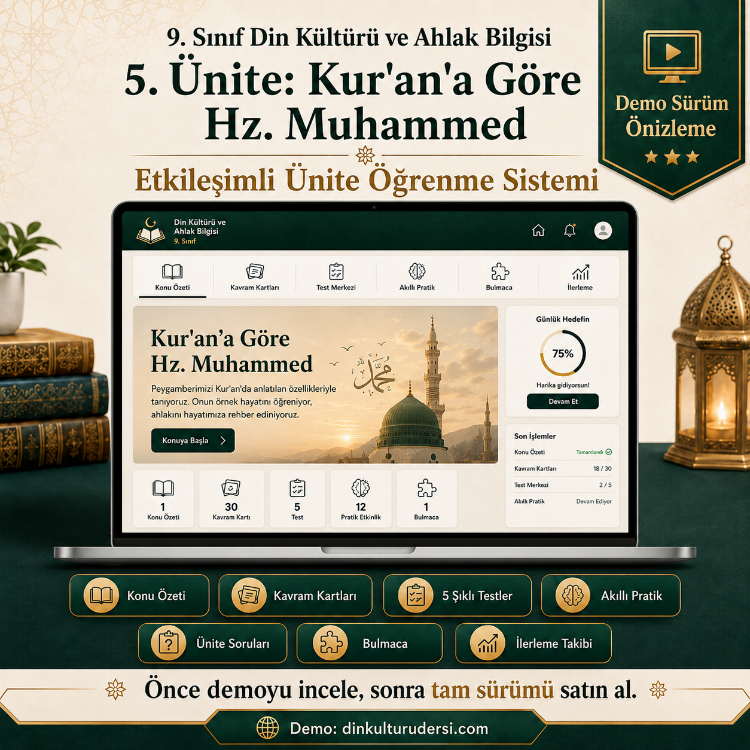 9. SINIF 5. ÜNİTE -ETKİLEŞİMLİ ÖĞRENME SİSTEMİ