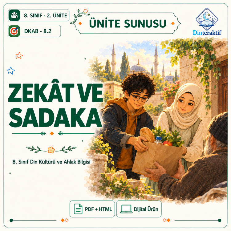 8. Sınıf 2. Ünite: Zekât ve Sadaka /Huma-n