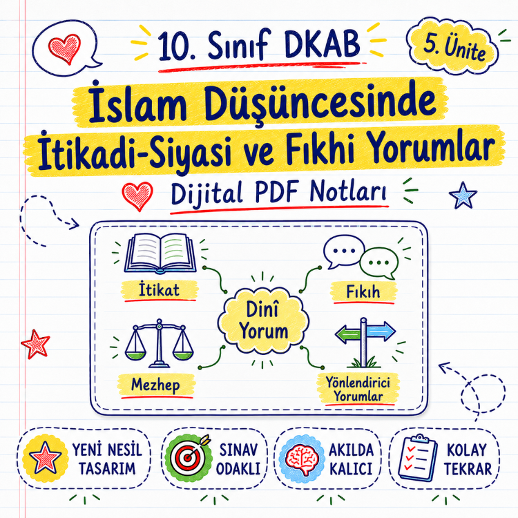 10. Sınıf DKAB 5. Ünite - İtikadi-Siyasi ve Fıkhi Yorumlar