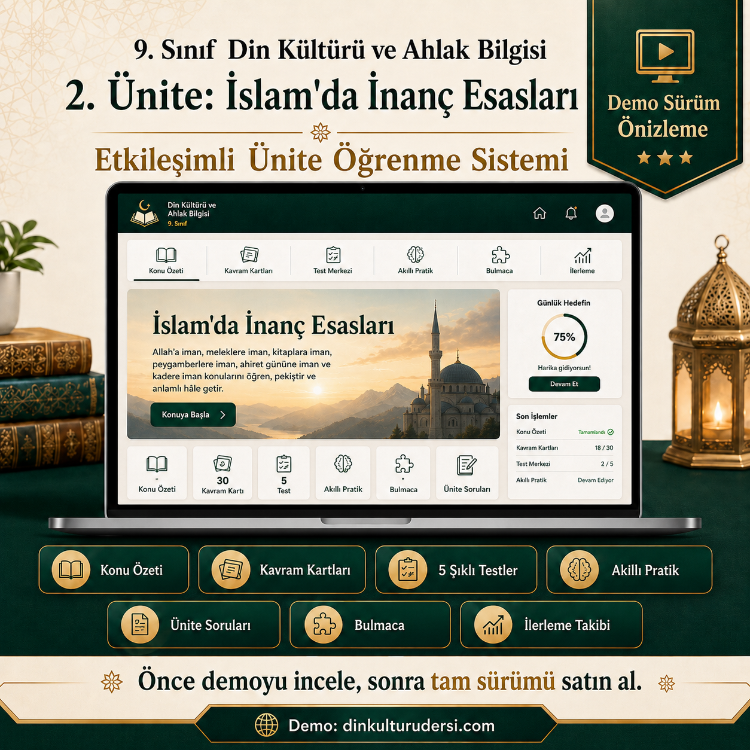 9. SINIF 2. ÜNİTE -ETKİLEŞİMLİ ÖĞRENME SİSTEMİ