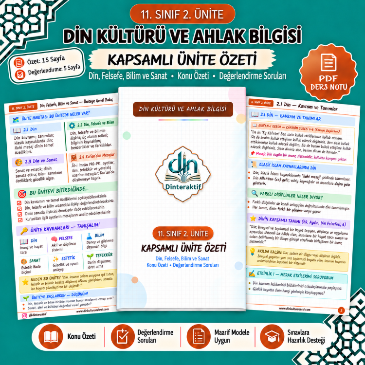 11. SINIF 2. ÜNİTE KAPSAMLI ÖZET-DEĞERLENDİRME PDF