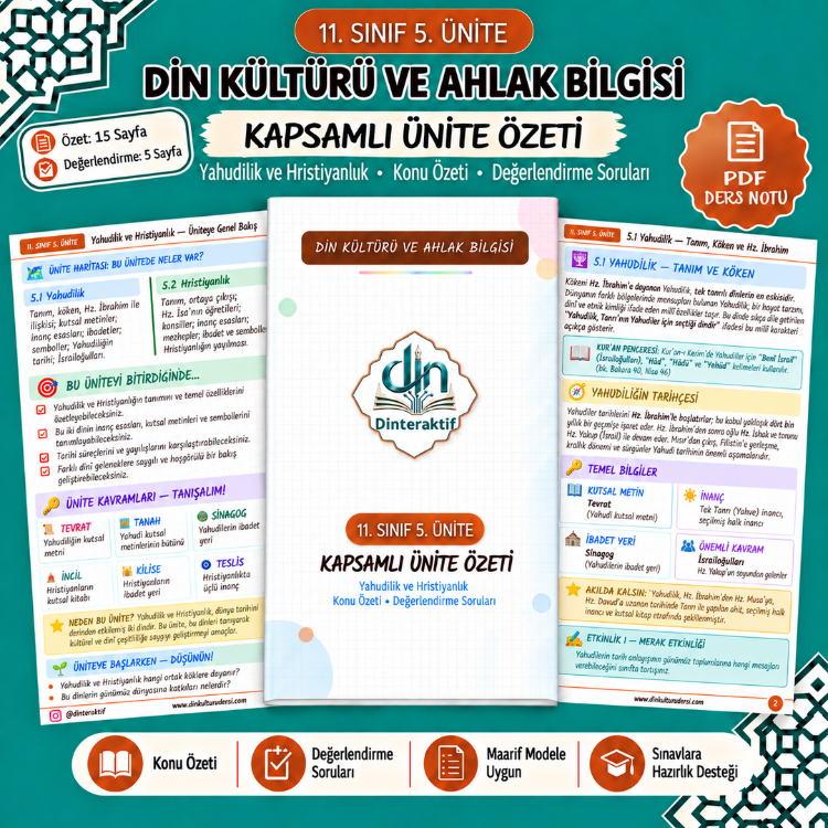 11. SINIF 5. ÜNİTE KAPSAMLI ÖZET-DEĞERLENDİRME PDF
