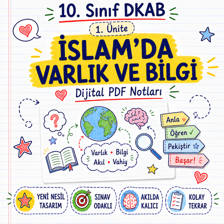 10. Sınıf DKAB 1. Ünite - İslam’da Varlık ve Bilgi