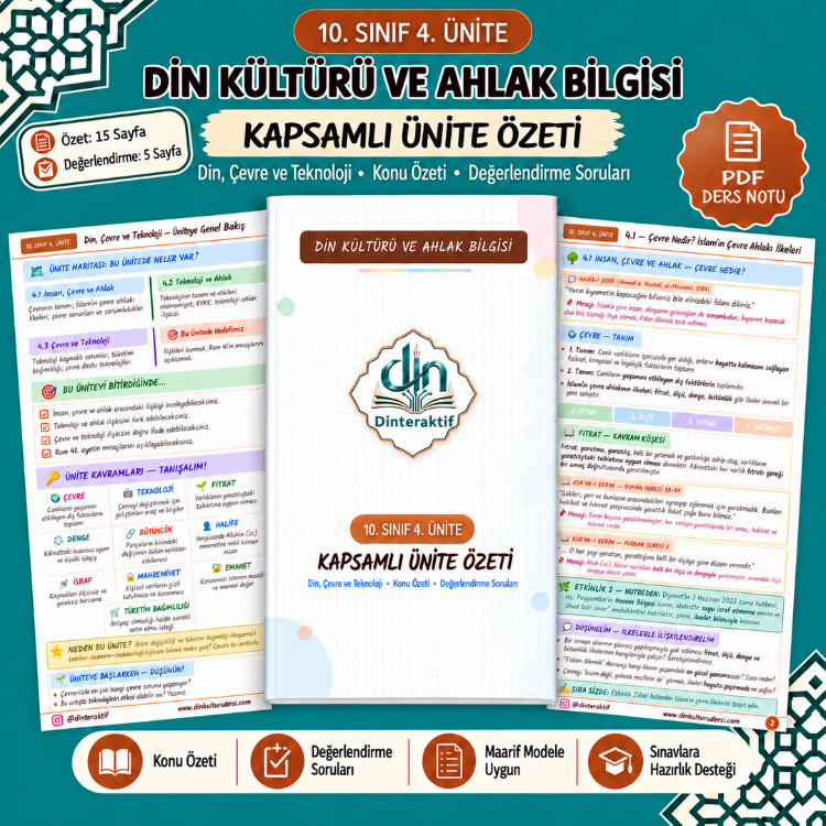 10. SINIF 4. ÜNİTE KAPSAMLI ÖZET-DEĞERLENDİRME PDF