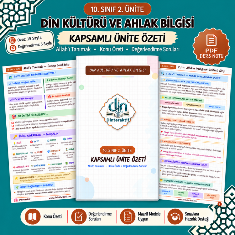  10. SINIF 2. ÜNİTE KAPSAMLI ÖZET-DEĞERLENDİRME PDF
