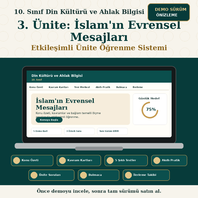 10. SINIF 3. ÜNİTE -ETKİLEŞİMLİ ÖĞRENME SİSTEMİ