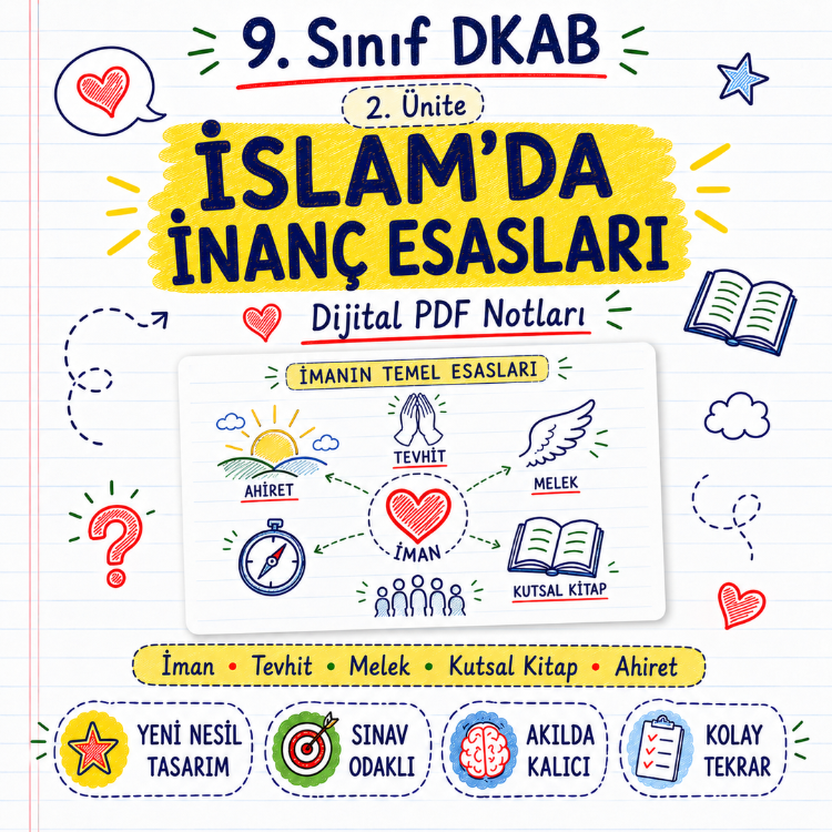 9. Sınıf DKAB 2. Ünite - İslam’da İnanç Esasları
