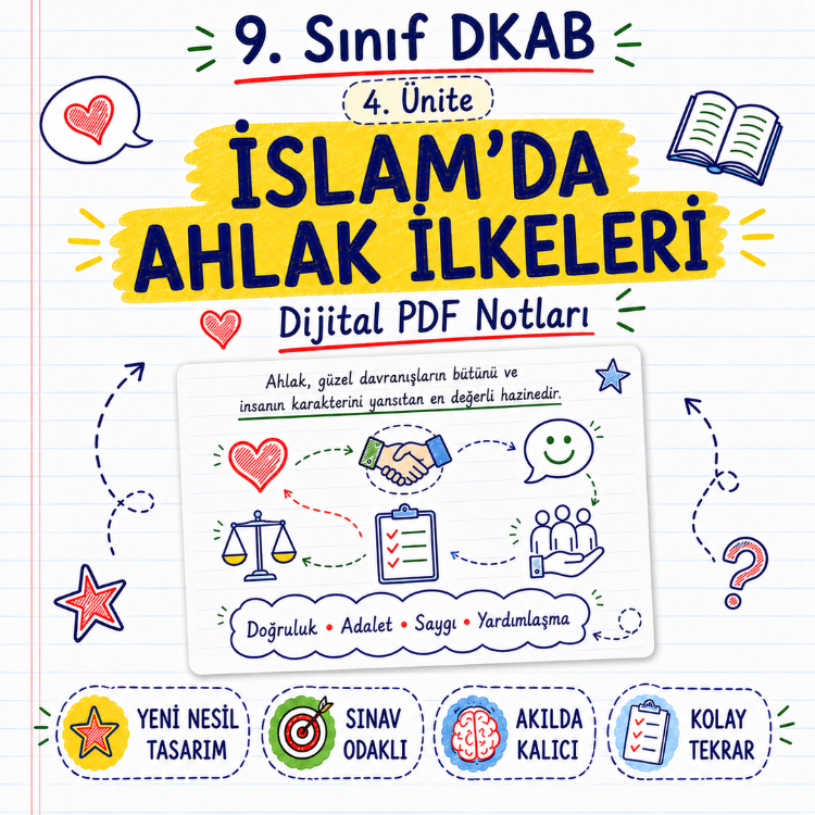 9. Sınıf DKAB 4. Ünite - İslam’da Ahlak İlkeleri