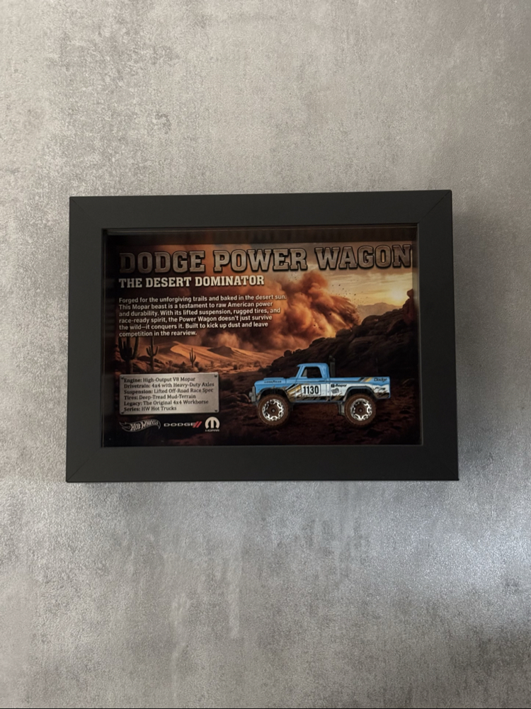 Hotwheels Model (Dodge) 3D Tasarım Çerçeve - 15x20 cm