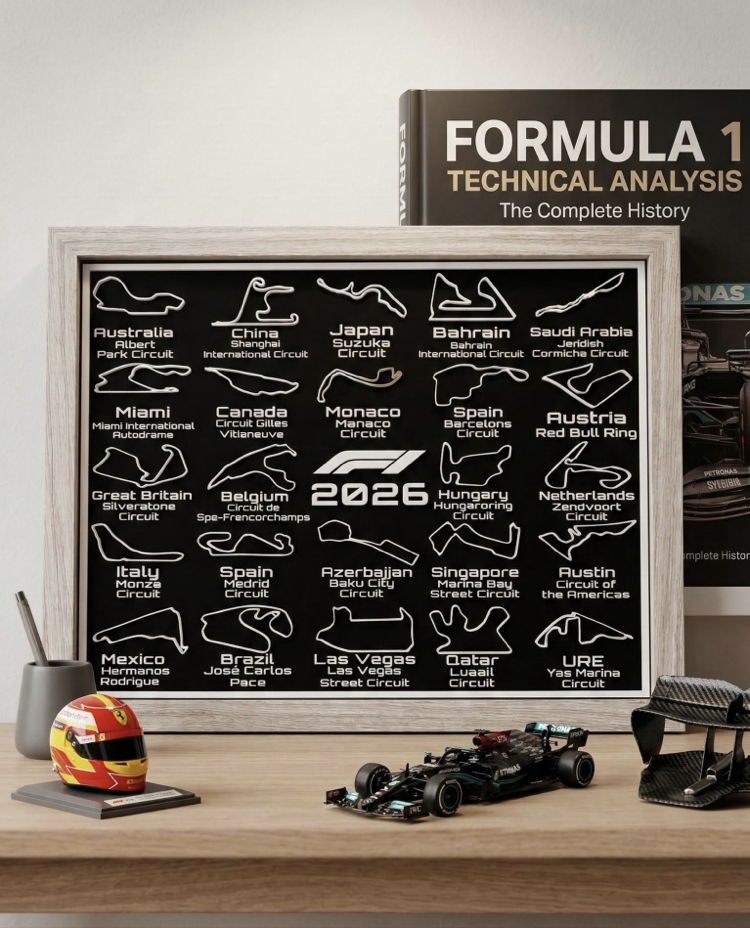 Formula 2026 Calendar 3D Çerçeve