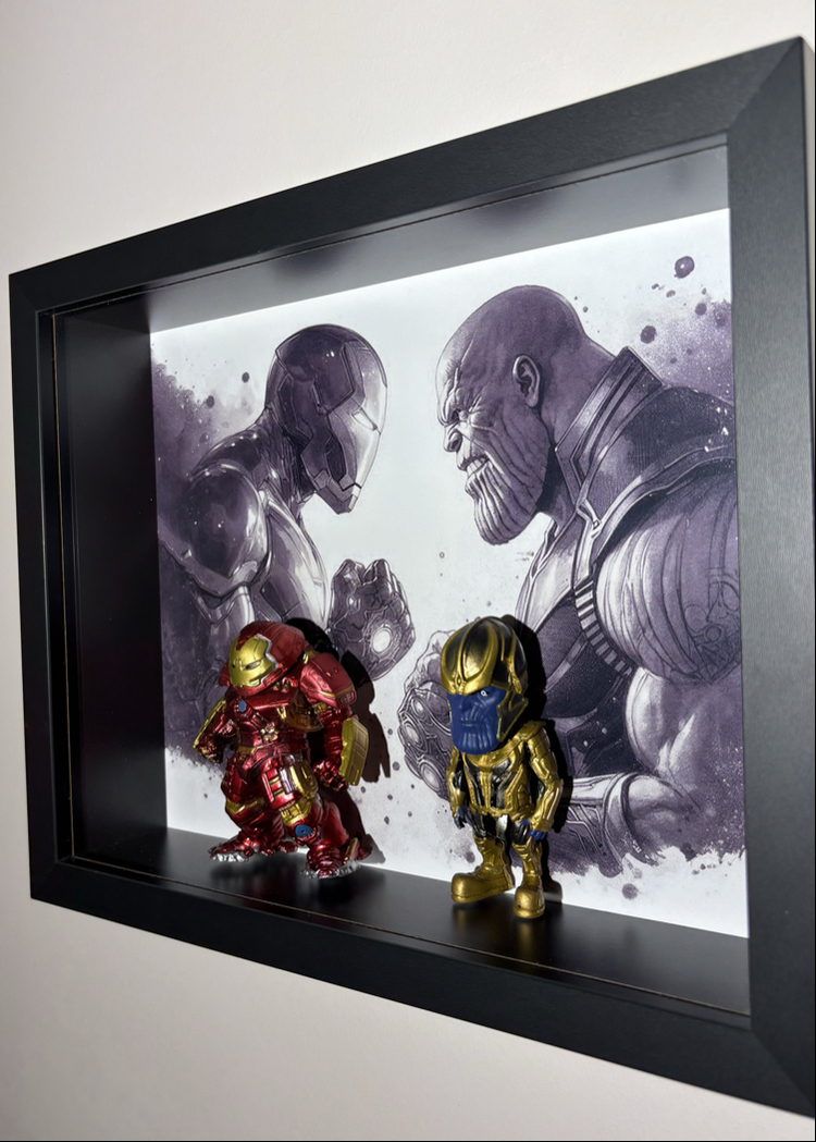 Iron Man - Thanos 3D Tasarım Çerçeve