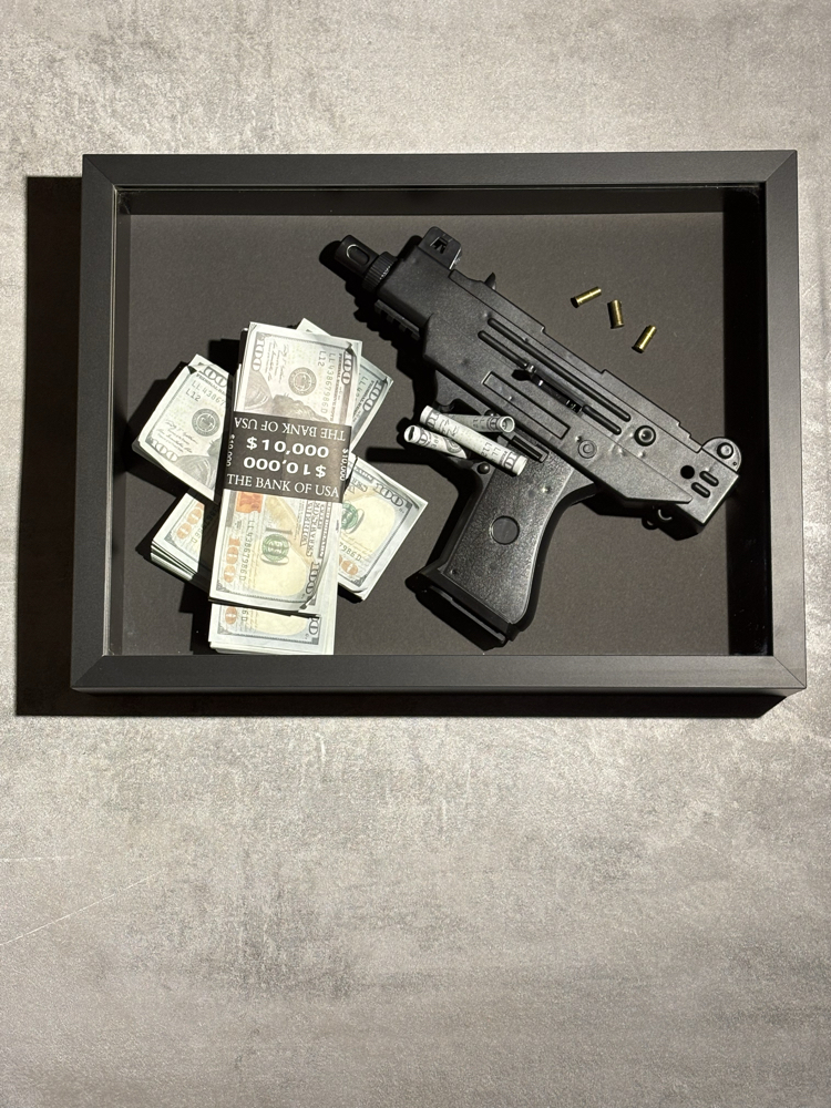 Money & Power 3D çerçeve - 30x40 cm
