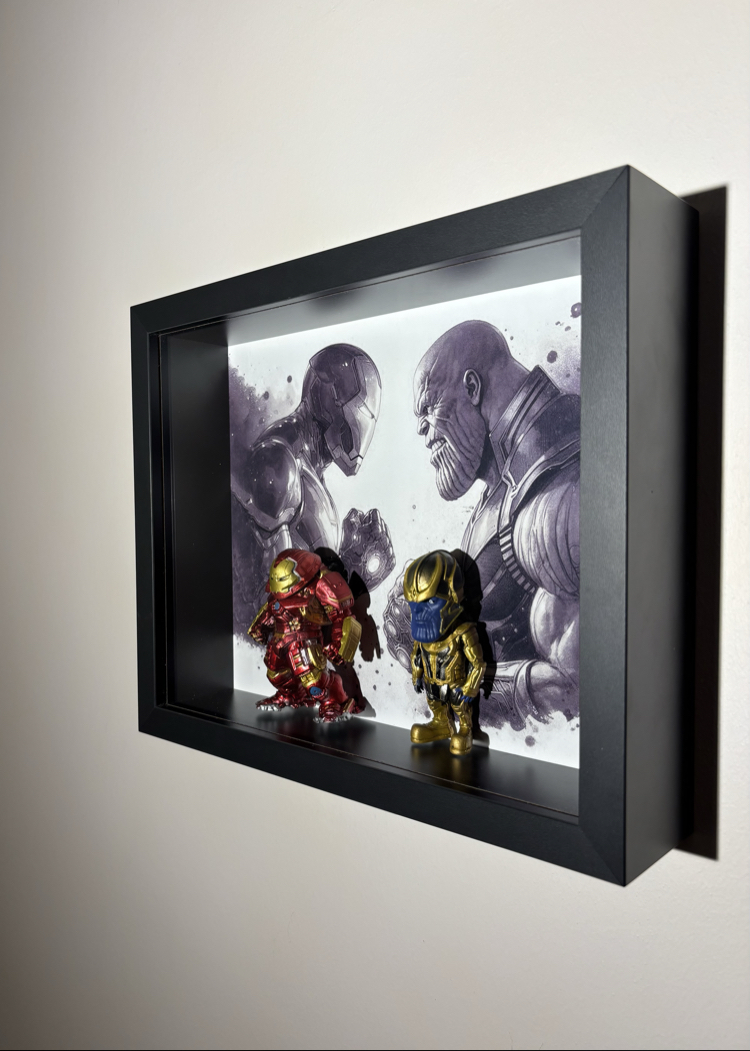 Iron Man - Thanos 3D Tasarım Çerçeve
