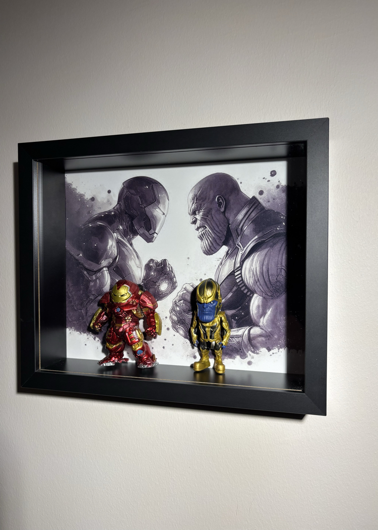 Iron Man - Thanos 3D Tasarım Çerçeve