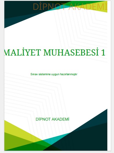MALİYET MUHASEBESİ 1