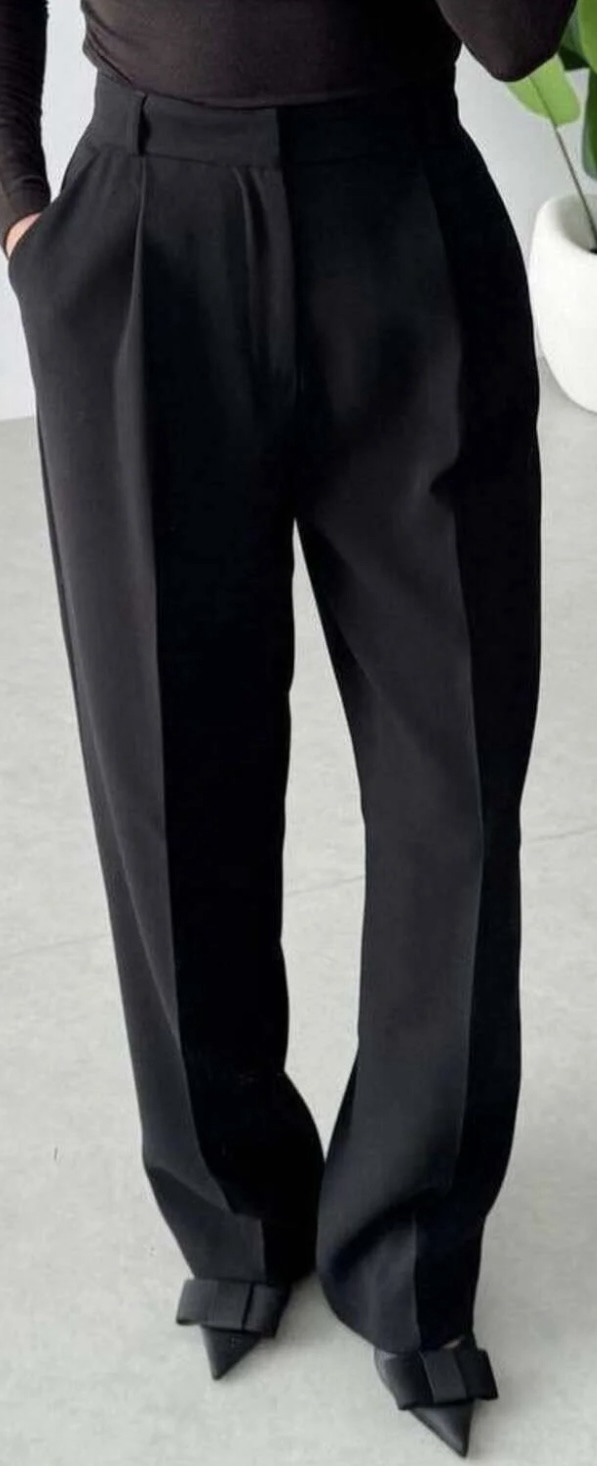 Yüksek Bel Palazzo Model Pantolon